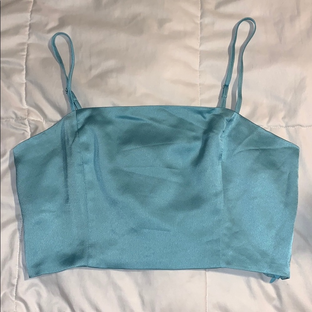 Satin crop cami